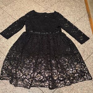 Blush by Us Angels Black and Gold Lace Dress